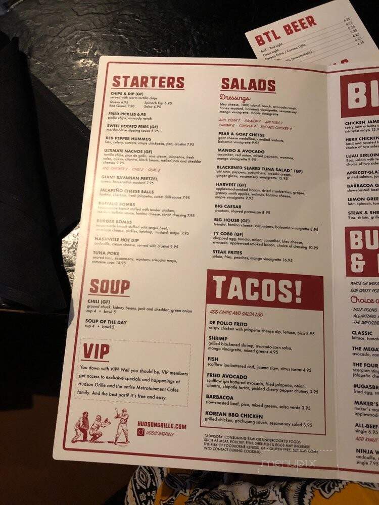Hudson Grill - Marietta, GA menu_pic
