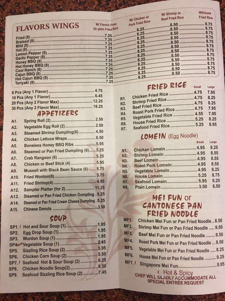 Three Colors Asian Kitchen - Marietta, GA menu_pic