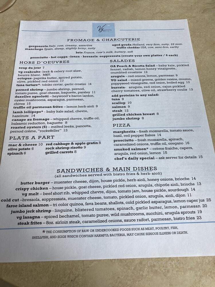 Bistro Vg - Roswell, GA menu_pic