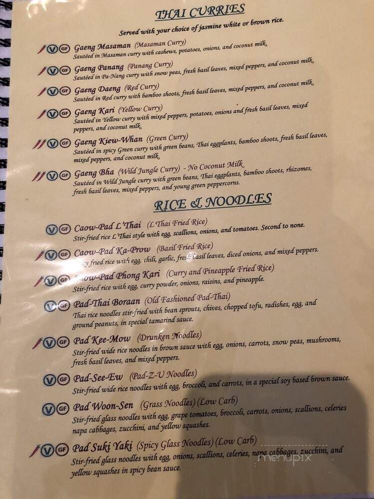 L'Thai Restaurant & Wine Bar - Tucker, GA menu_pic