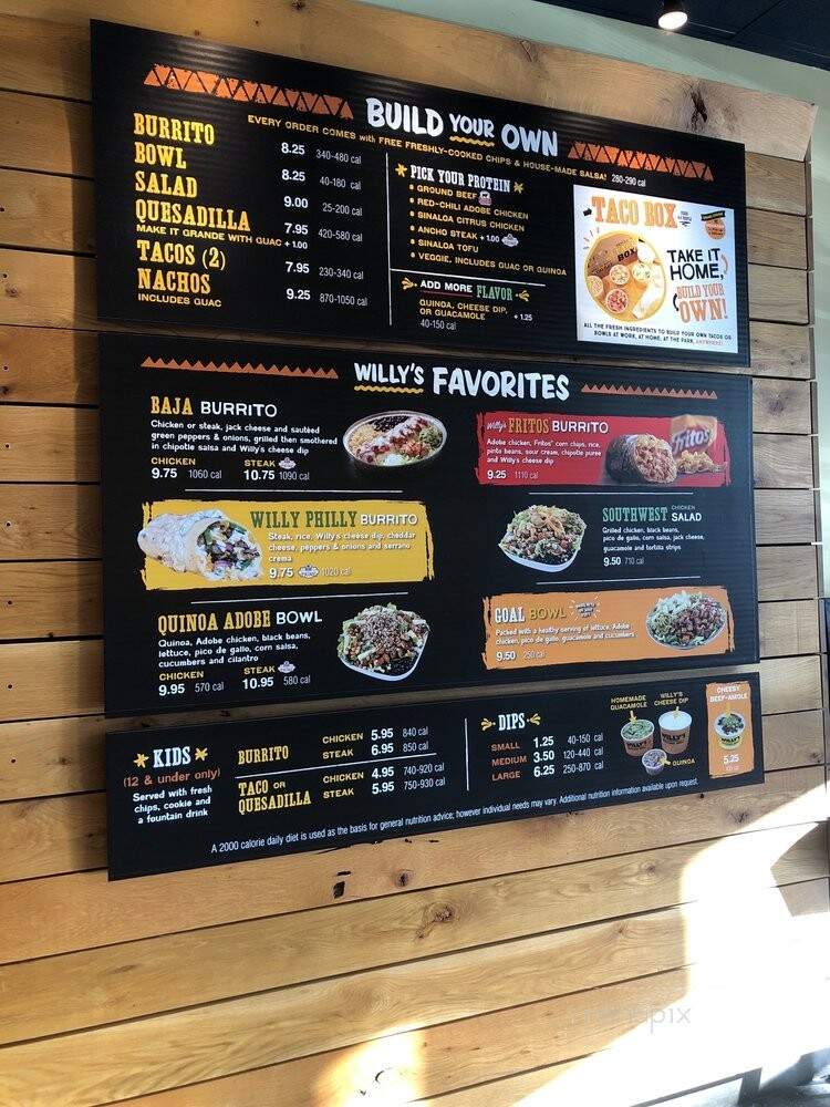 Willy's Mexicana Grill - Norcross, GA menu_pic