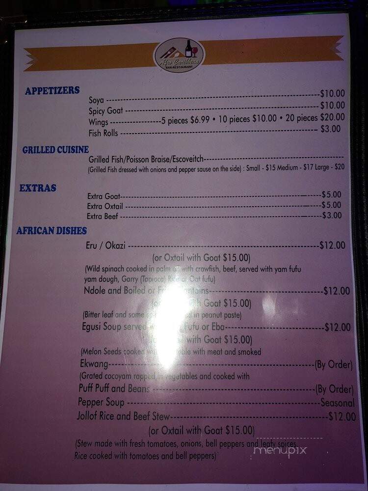 King Caribbean - Austell, GA menu_pic