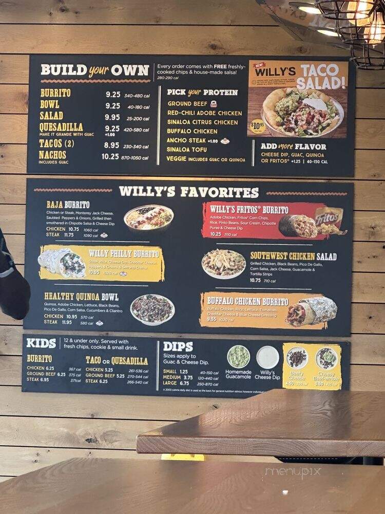 Willy's Mexicana Grill - Kennesaw, GA menu_pic
