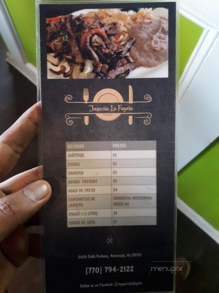 La Fogata - Kennesaw, GA menu_pic
