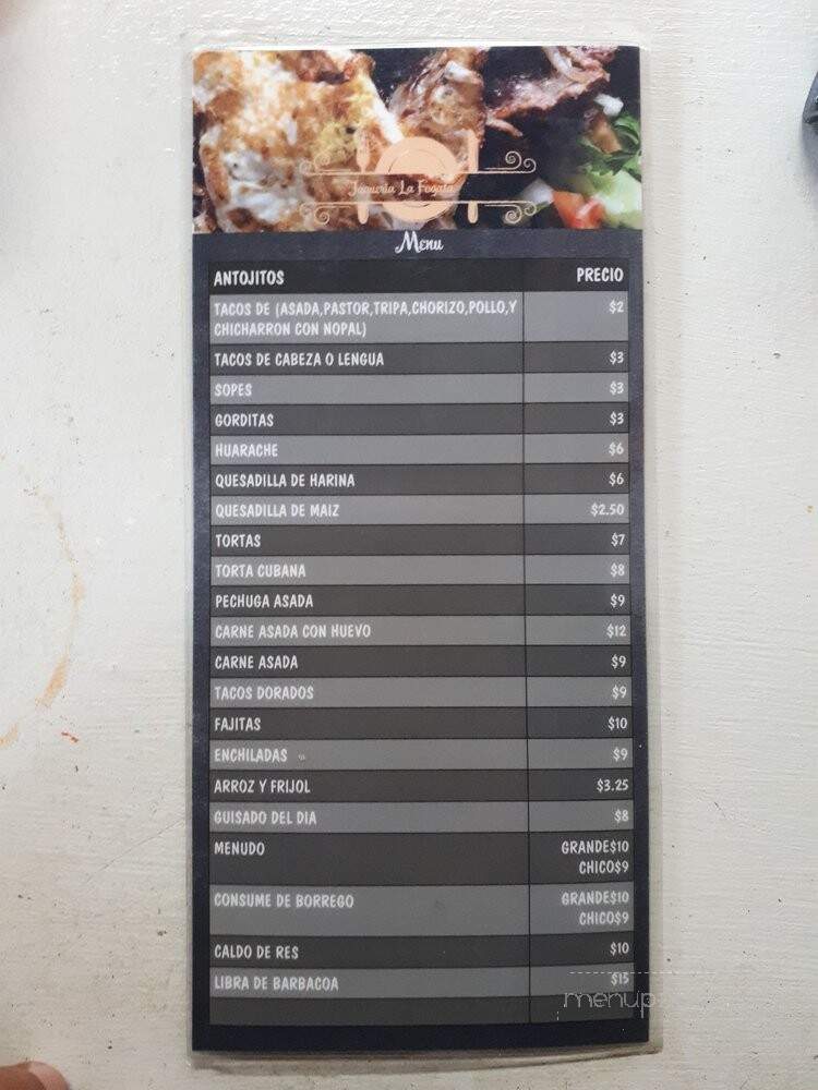 La Fogata - Kennesaw, GA menu_pic