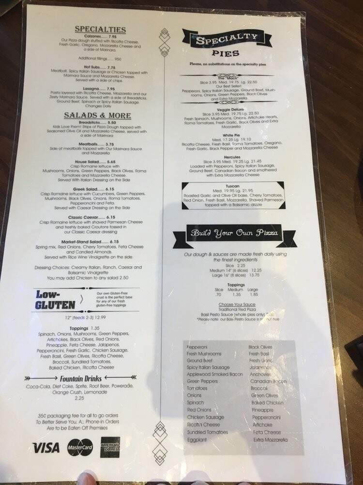 O Z Pizza - Fairburn, GA menu_pic