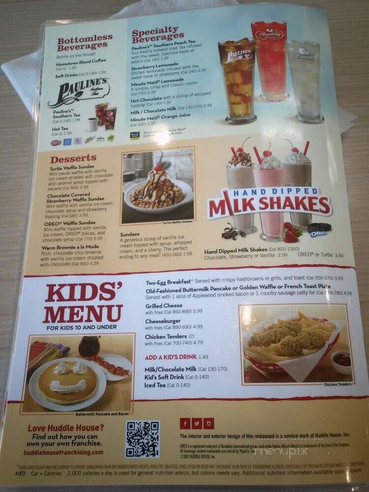 Huddle House - Mcdonough, GA menu_pic