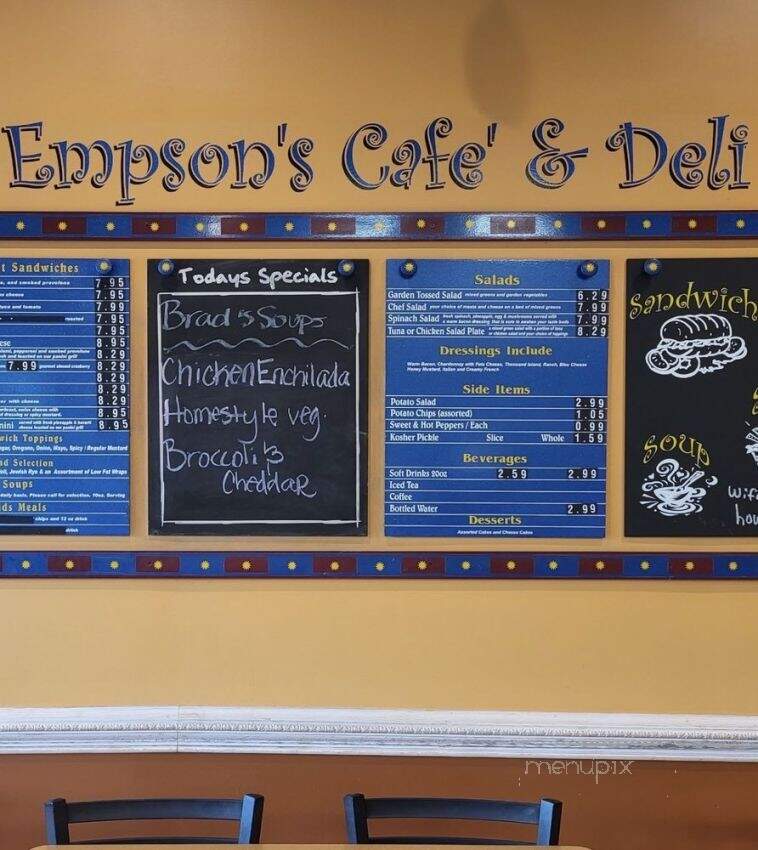 Empson's Cafe - Stockbridge, GA menu_pic