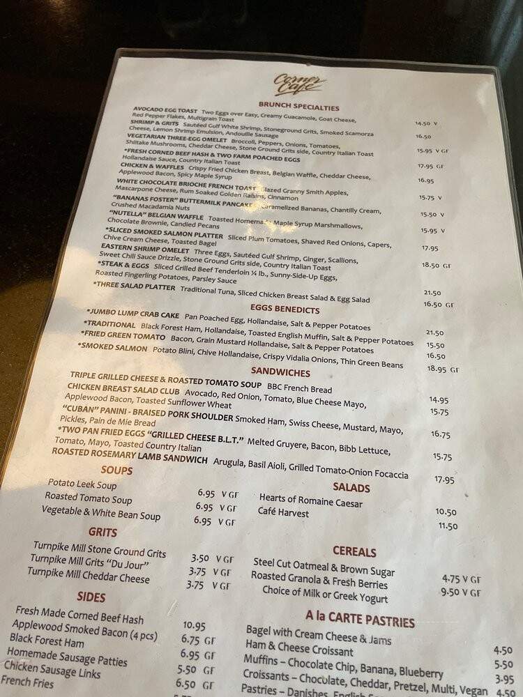 Corner Cafe - Atlanta, GA menu_pic