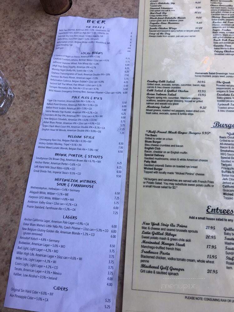 Treehouse Restaurant & Pub - Atlanta, GA menu_pic
