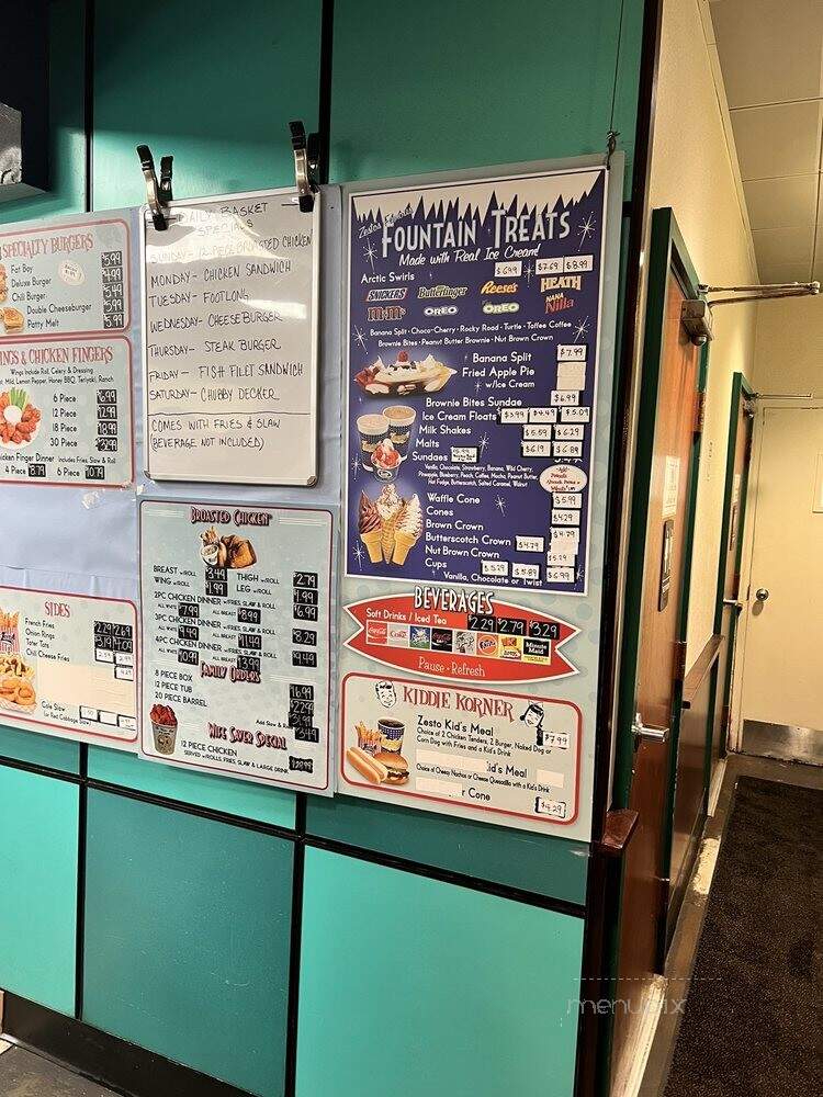 Zesto Snack Shops - Atlanta, GA menu_pic