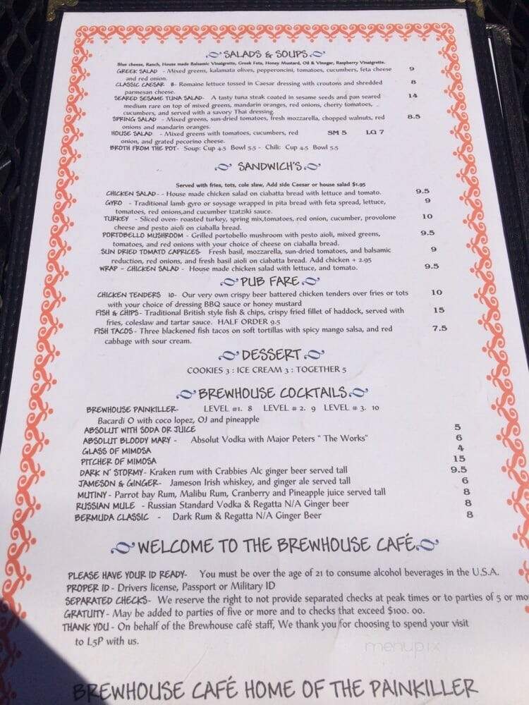 Brewhouse Cafe - Atlanta, GA menu_pic