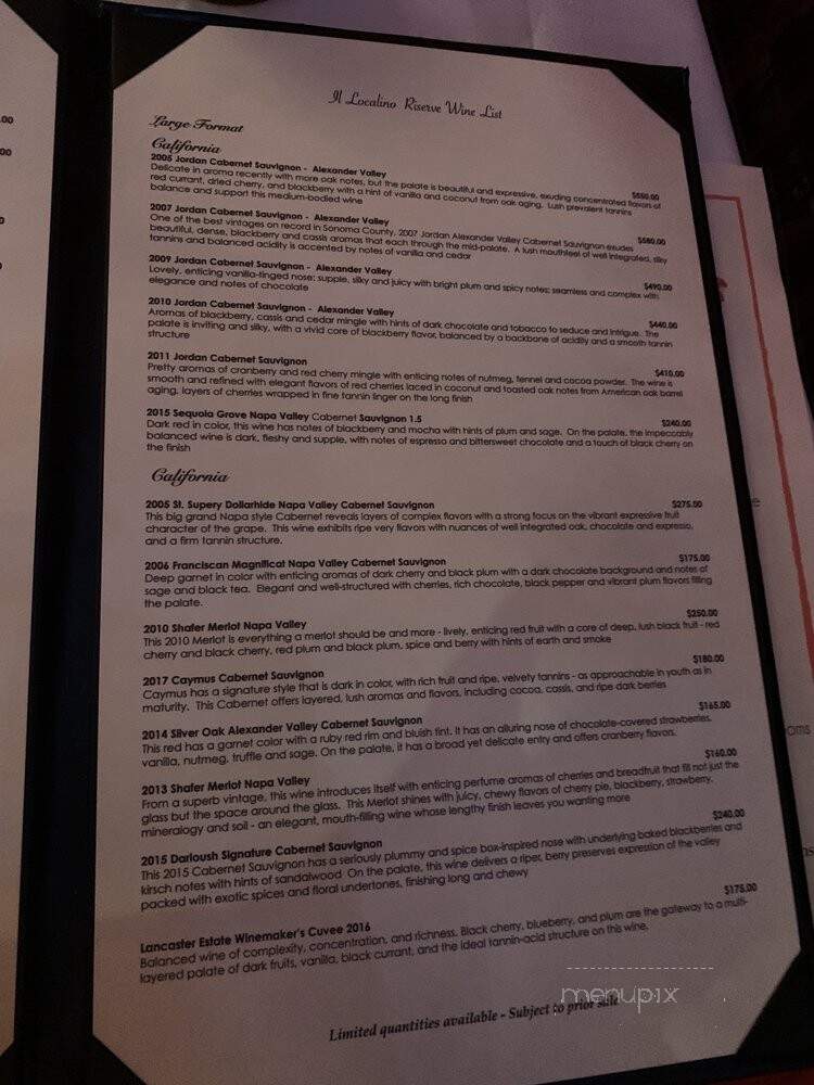 I L Localino - Atlanta, GA menu_pic
