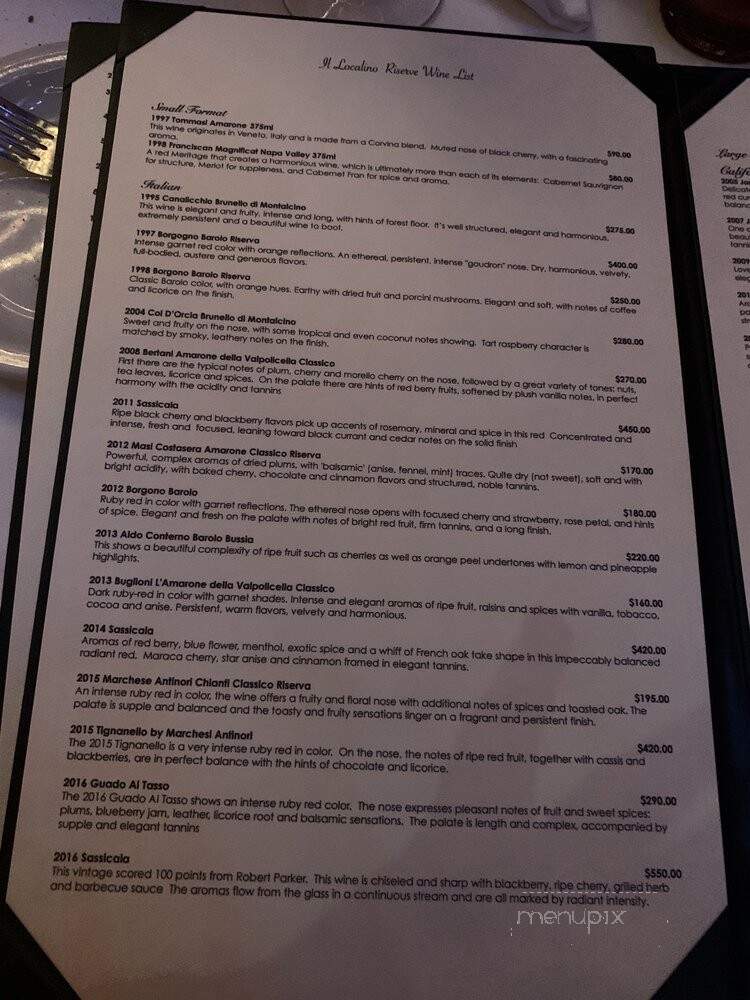 I L Localino - Atlanta, GA menu_pic