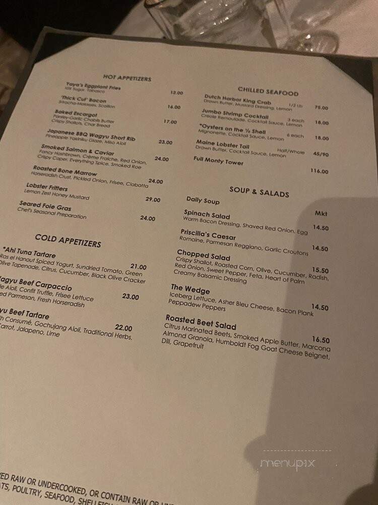 Kevin Rathbun Steak - Atlanta, GA menu_pic