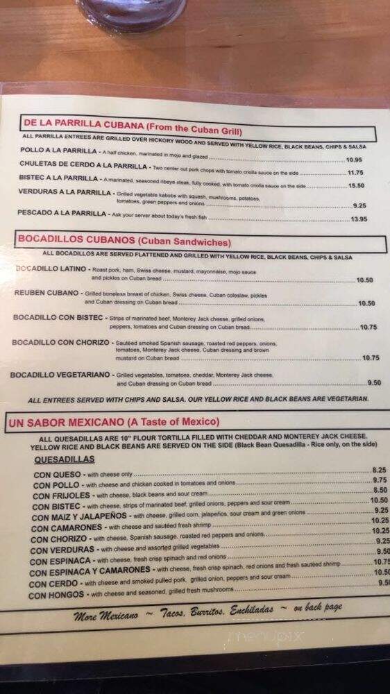 La Fonda Latina - Atlanta, GA menu_pic