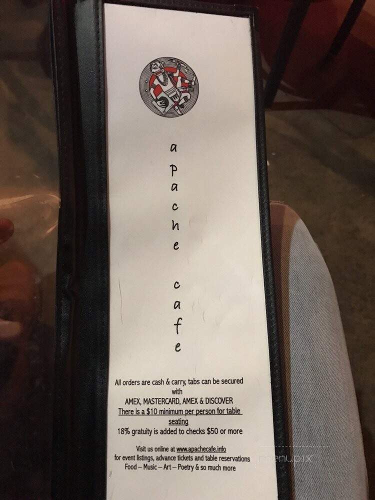 Apache Cafe - Atlanta, GA menu_pic