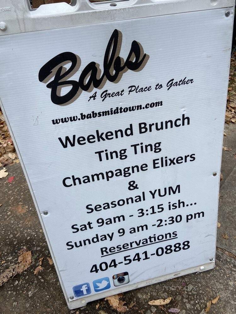 Babs - Atlanta, GA menu_pic