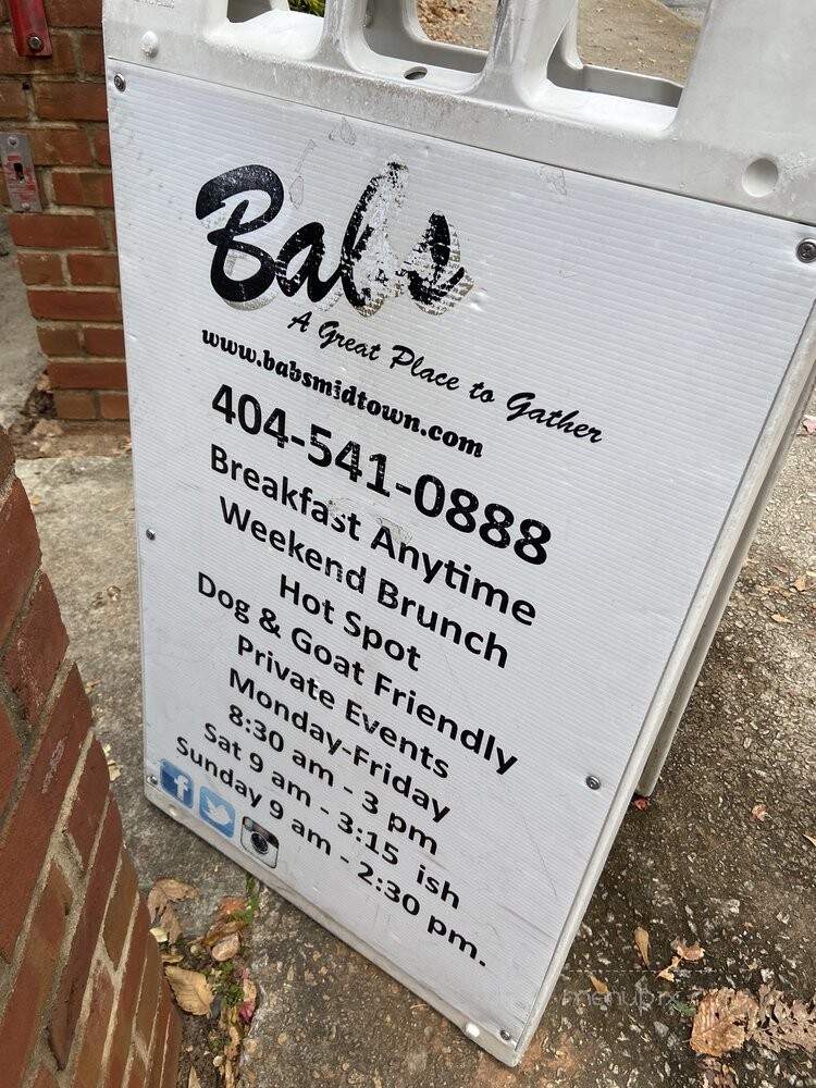 Babs - Atlanta, GA menu_pic
