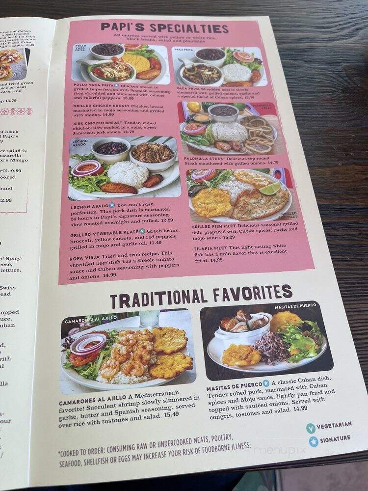 Papi's Cuban Sandwiches - Atlanta, GA menu_pic