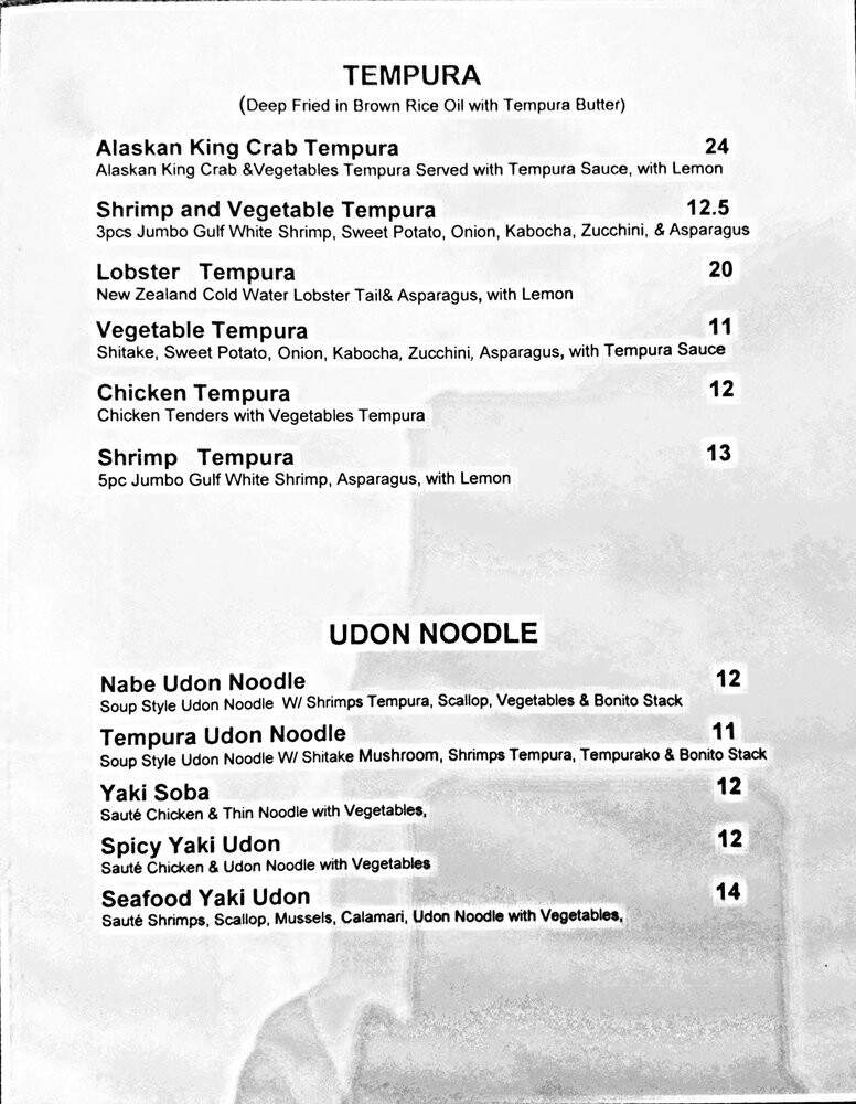 Starfish Restaurant - Atlanta, GA menu_pic