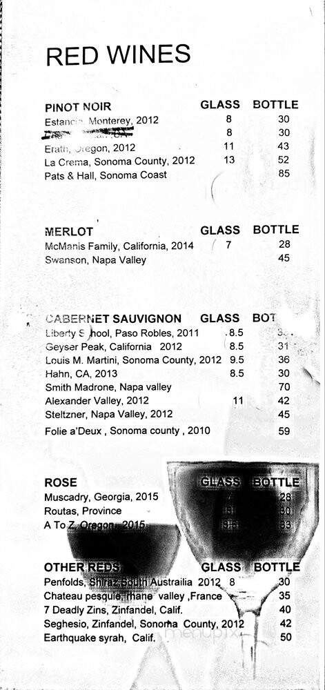 Starfish Restaurant - Atlanta, GA menu_pic