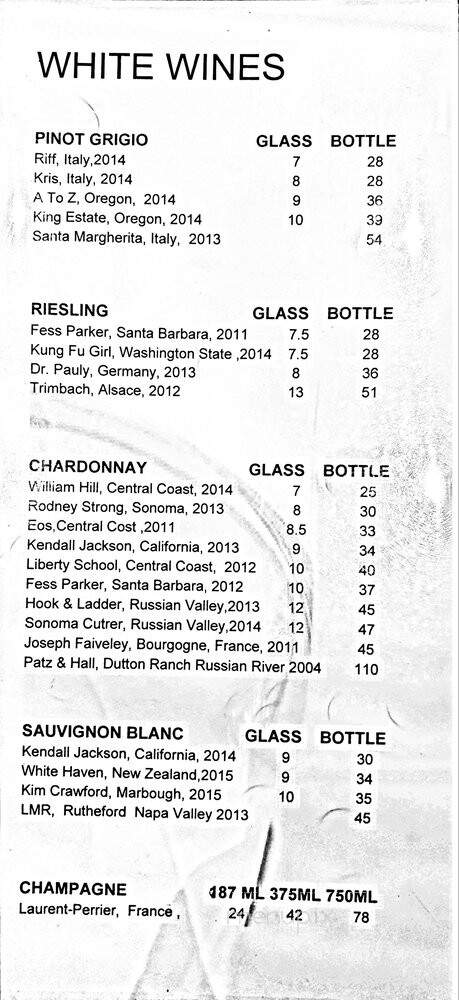Starfish Restaurant - Atlanta, GA menu_pic