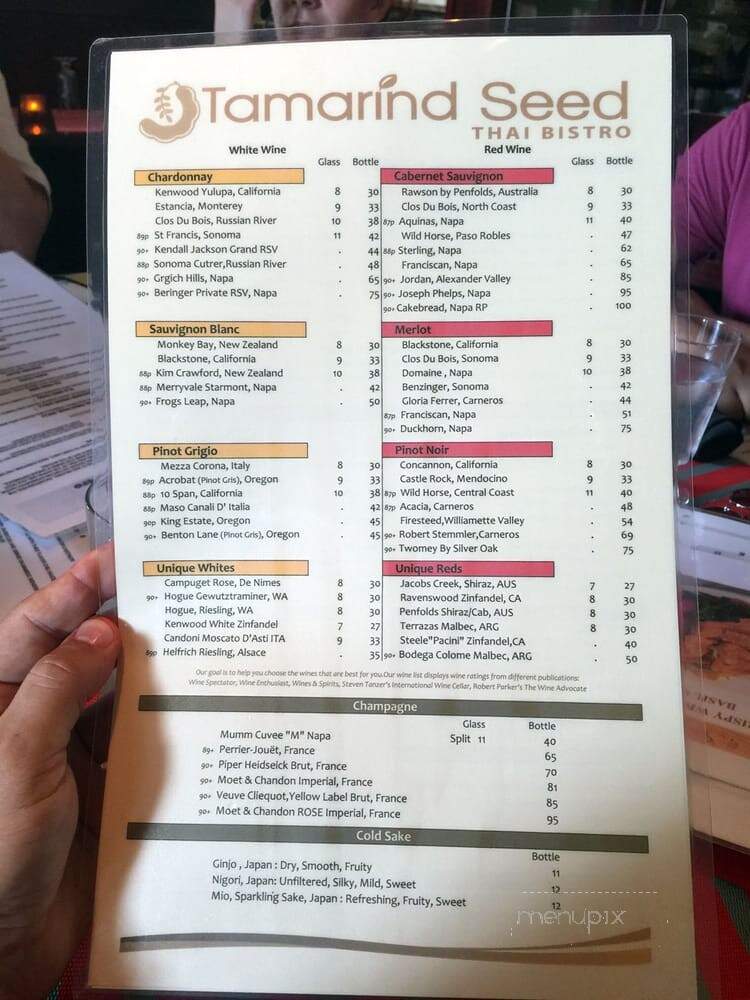 Tamarind Thai Cuisine - Atlanta, GA menu_pic