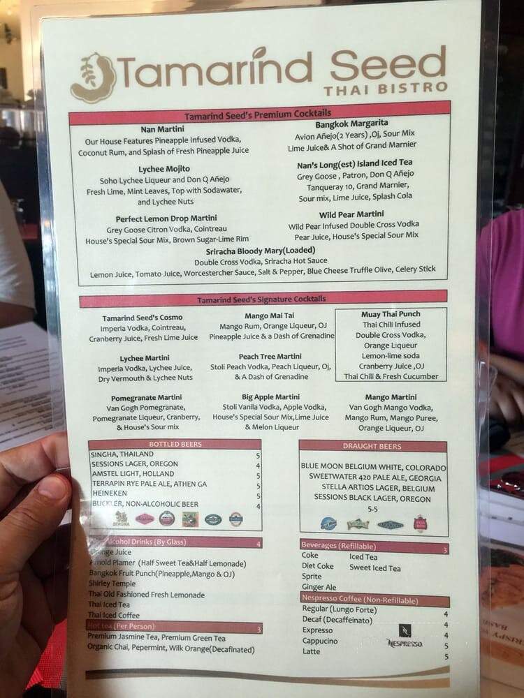 Tamarind Thai Cuisine - Atlanta, GA menu_pic