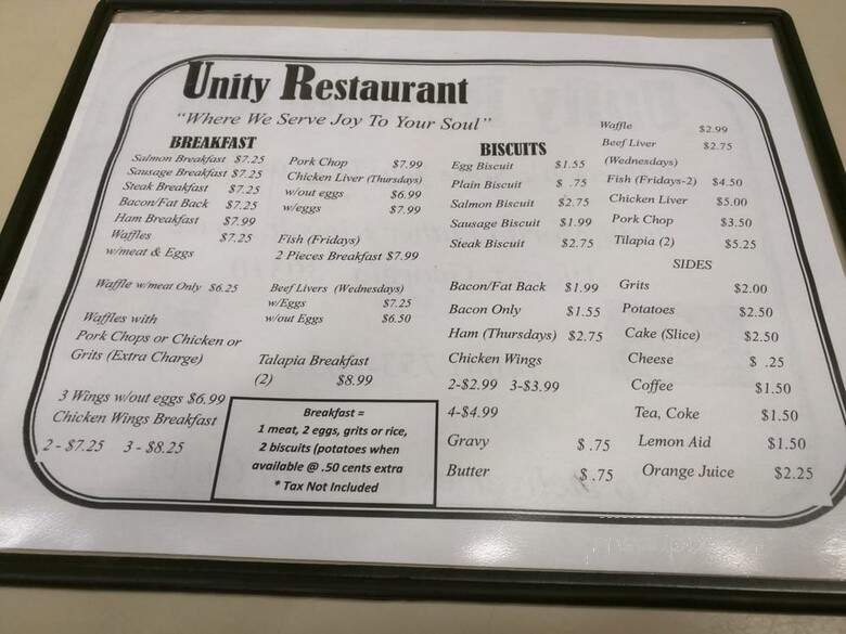 Unity Restaurant - Atlanta, GA