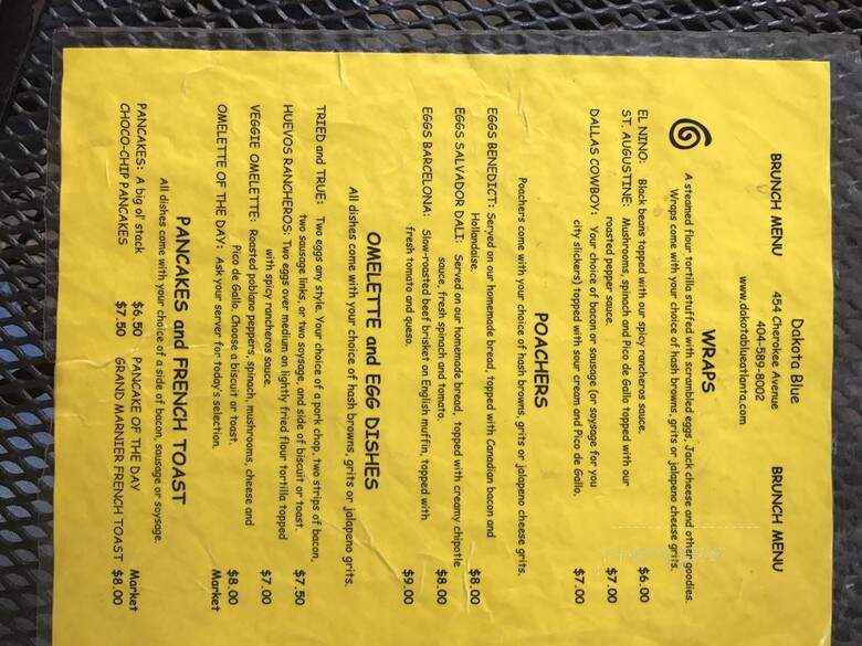 Dakota Blue - Atlanta, GA menu_pic