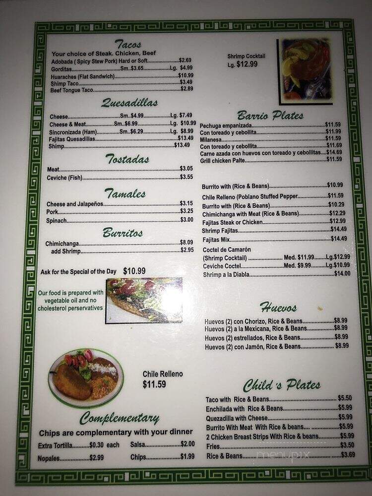 Mibarrio Mexican Restaurant - Atlanta, GA menu_pic