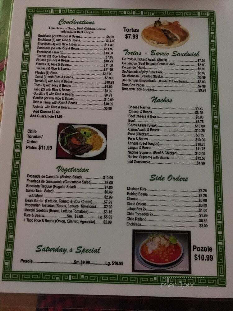 Mibarrio Mexican Restaurant - Atlanta, GA menu_pic