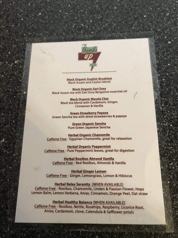 Thumbs Up Diner - Atlanta, GA menu_pic