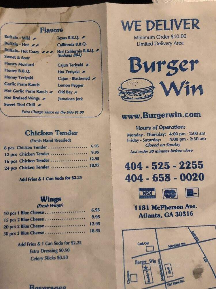 Burger Wings - Atlanta, GA menu_pic