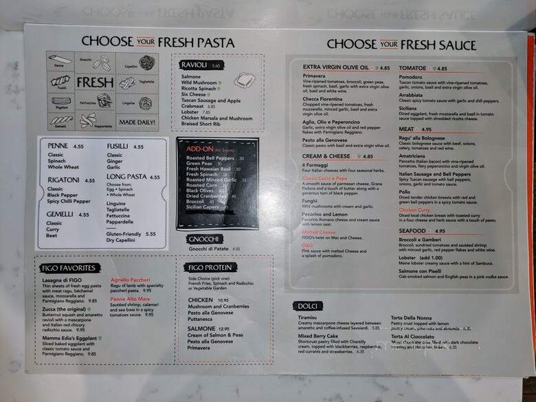 Figo Pasta - Atlanta, GA menu_pic