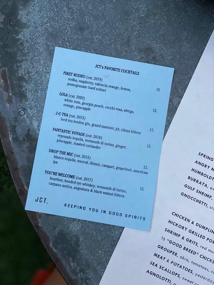 J C T Kitchen & Bar - Atlanta, GA menu_pic