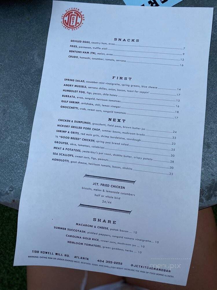 J C T Kitchen & Bar - Atlanta, GA menu_pic