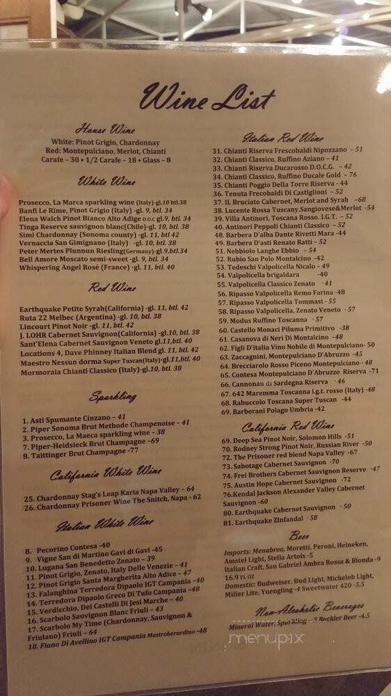 Nino's Italian Restaurant - Atlanta, GA menu_pic