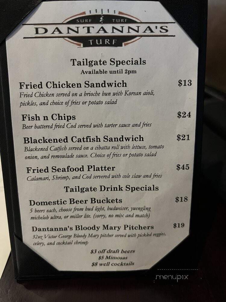 Dantanna's - Atlanta, GA menu_pic