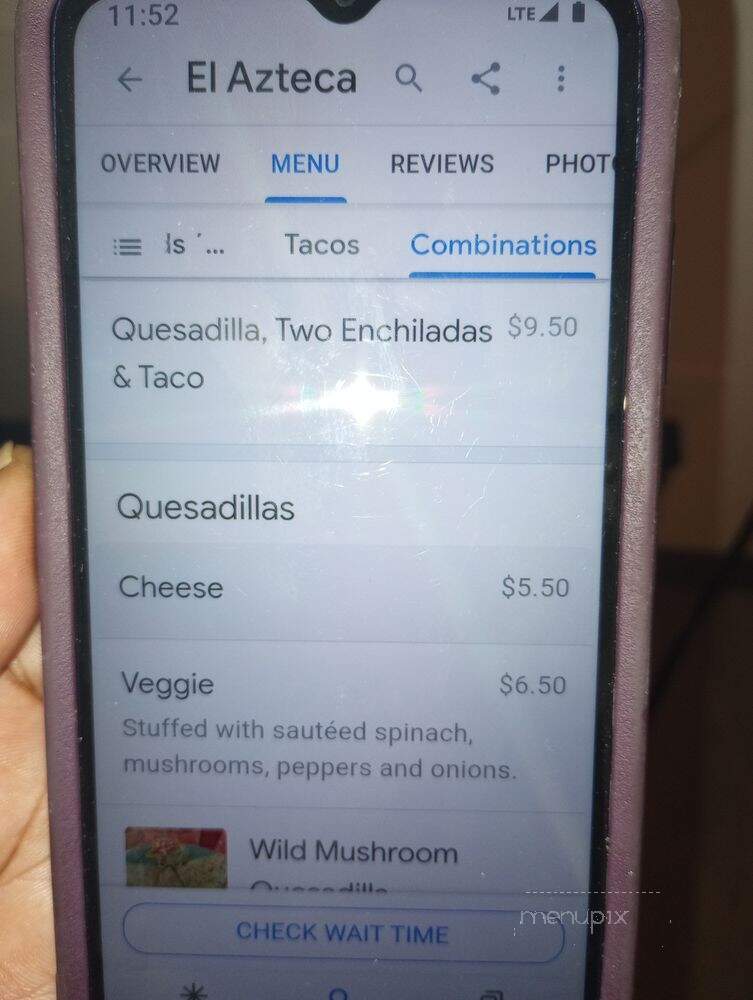 El Azteca - Atlanta, GA menu_pic