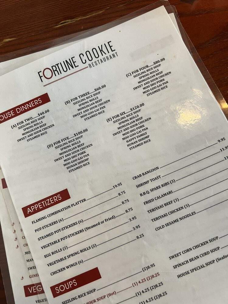 Fortune Cookie Restaurant - Atlanta, GA menu_pic
