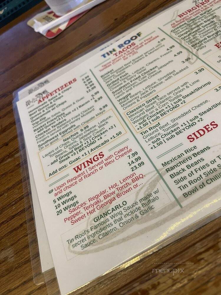 Tin Roof Cantina - Atlanta, GA menu_pic