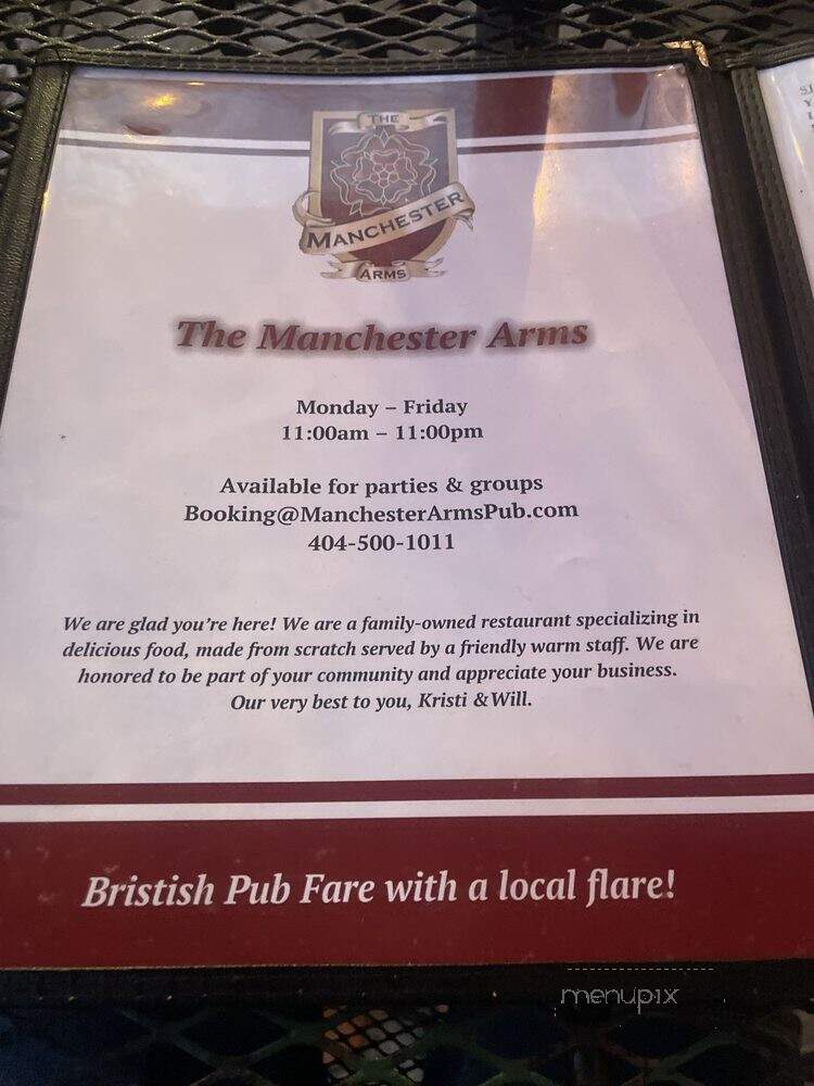 Manchester Pub - Atlanta, GA menu_pic