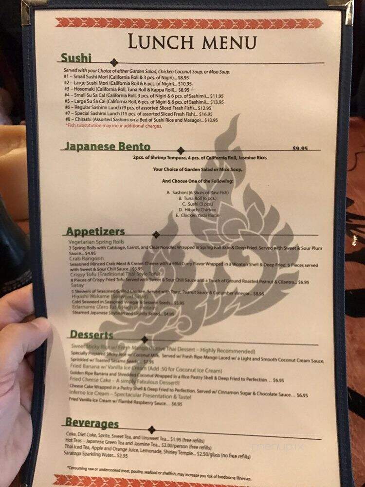 Bangkok Thyme - Atlanta, GA menu_pic