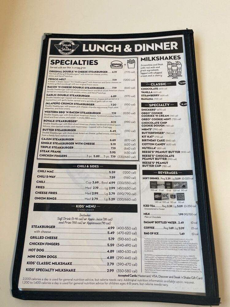 Steak 'n Shake - Columbus, GA menu_pic