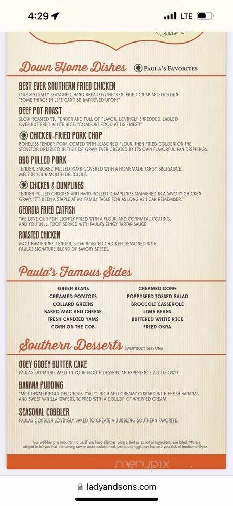 Bag Lady - Savannah, GA menu_pic