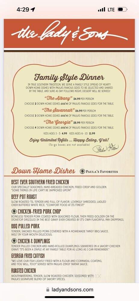 Bag Lady - Savannah, GA menu_pic