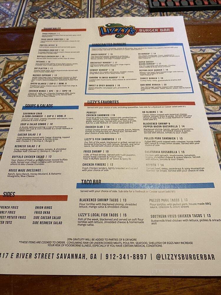 One Eyed Lizzy's - Savannah, GA