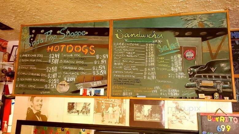 Soda Pop Shoppe - Savannah, GA menu_pic